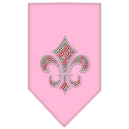 UNCONDITIONAL LOVE Christmas Fleur De Lis Rhinestone Bandana Light Pink Large UN813609